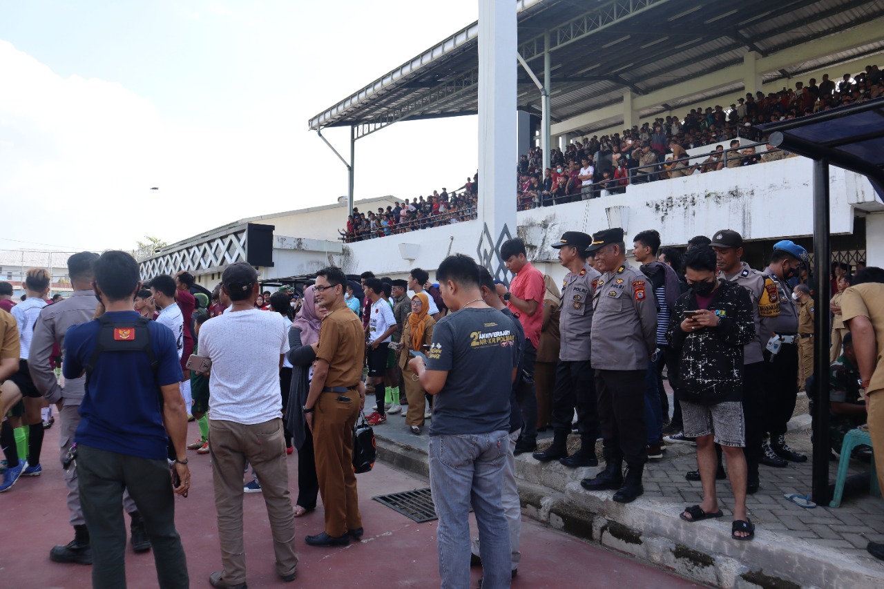 Laga Uji Coba PSM Makassar VS Persigowa, Polres Gowa Turunkan 60 Personel Pengamanan